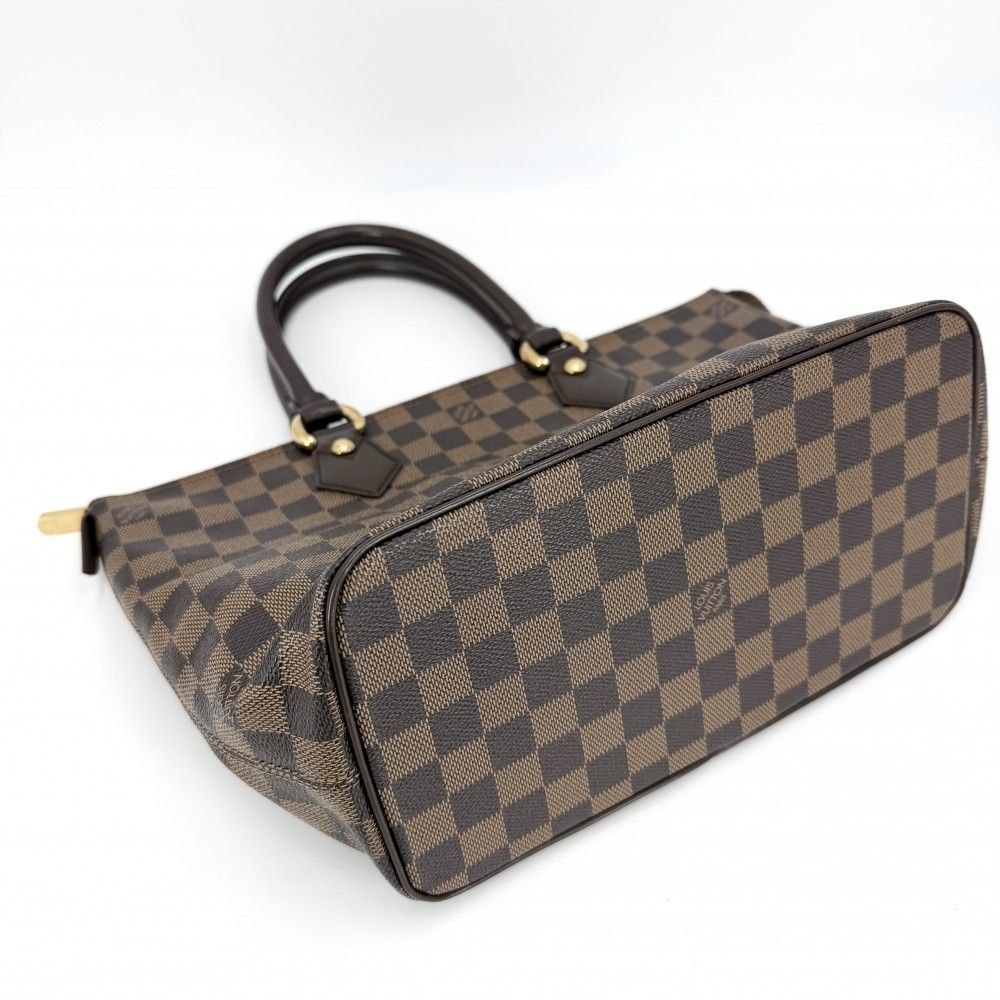 Louis Vuitton Tote Shoulder Damier Saleya PM Handbag Brown Gold — view 3
