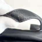 Prada Backpack Triangle Logo Nylon Black Silver — view 7