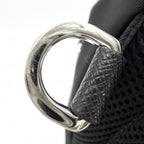 Prada Backpack Triangle Logo Nylon Black Silver — view 9