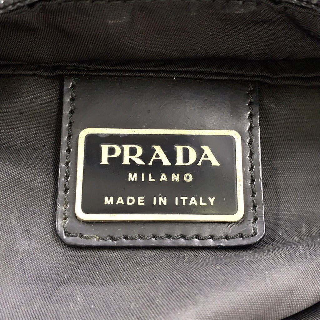 Prada New Nylon Black Shoulder Bag Silver — view 4