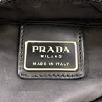 Prada New Nylon Black Shoulder Bag Silver — view 4