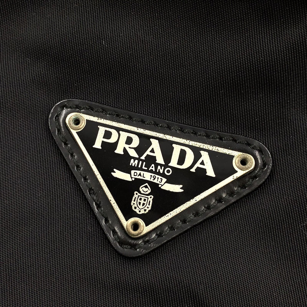 Prada New Nylon Black Shoulder Bag Silver — view 5