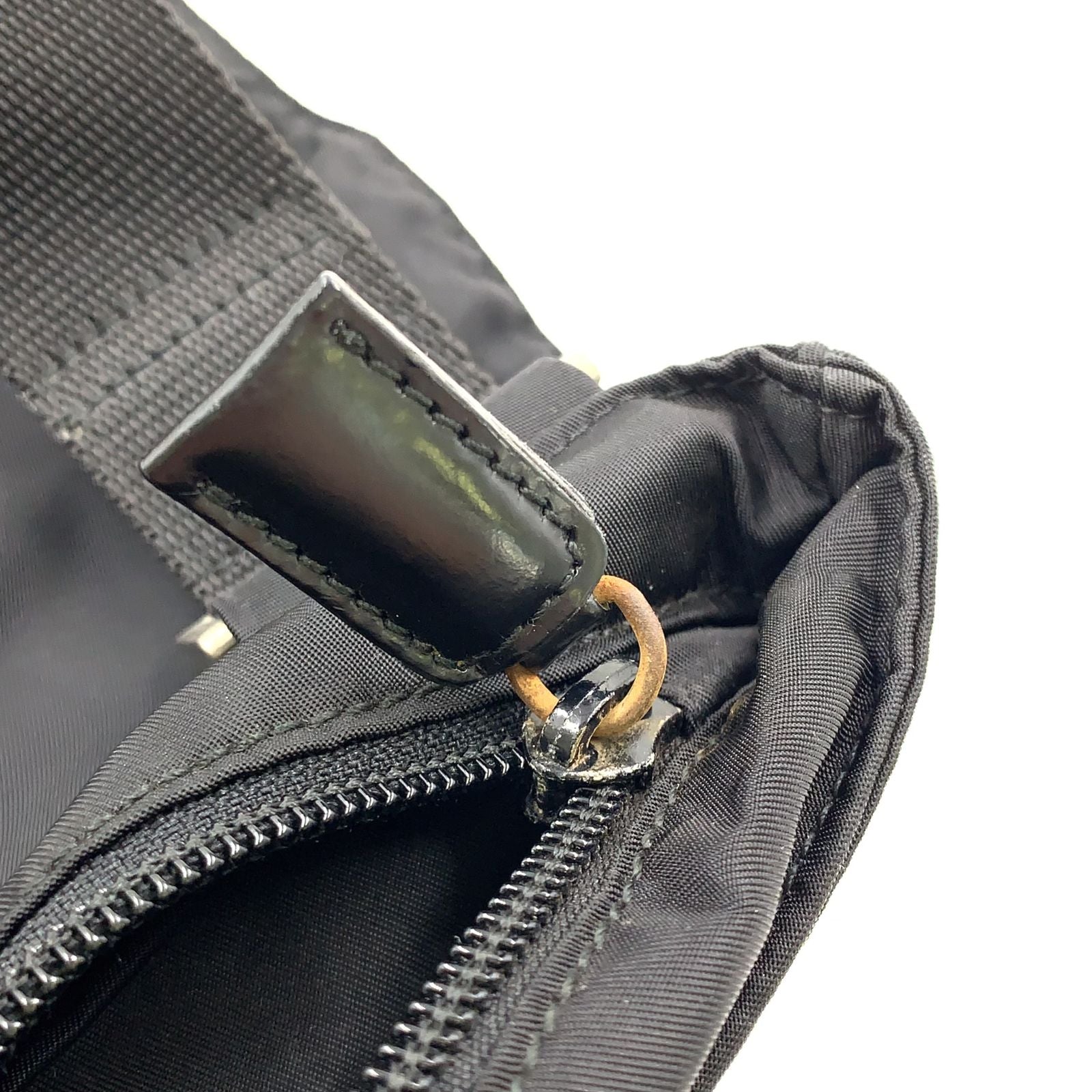 Prada New Nylon Black Shoulder Bag Silver — view 9
