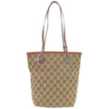 Gucci GG Canvas Leather Beige Tote