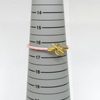 Hermes Bracelet Glenan Rose Sakura Gold Leather Metal Bangle — view 8