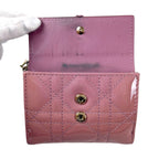 Dior Lady Lotus Wallet Trifold Cannage Patent Calfskin with Charm Handbag — view 5