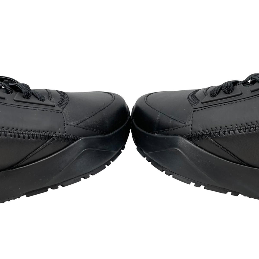 Fendi Sneakers Flow Top 6 Sizes Calf Leather FF Motif Logo Black Gray — view 7