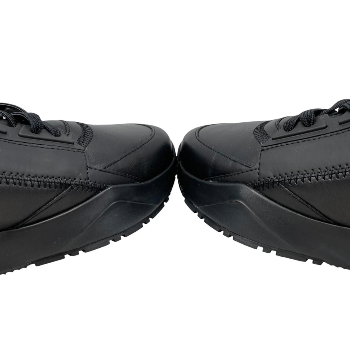 Fendi Sneakers Flow Top 6 Sizes Calf Leather FF Motif Logo Black Gray — view 7