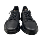 Fendi Sneakers Flow Top 6 Sizes Calf Leather FF Motif Logo Black Gray — view 3