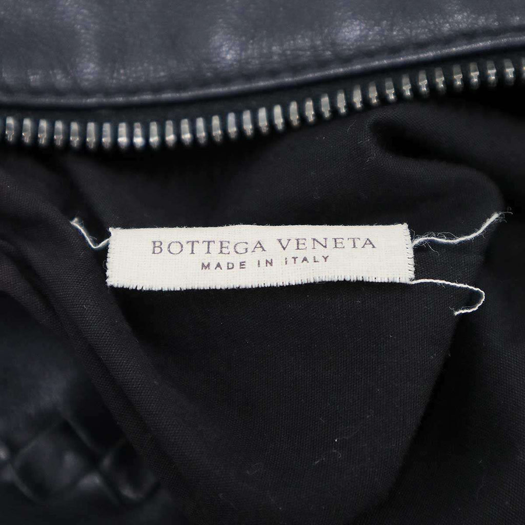 Bottega Veneta Intrecciato Leather Boston Shoulder Bag Black — view 5