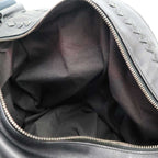 Bottega Veneta Intrecciato Leather Boston Shoulder Bag Black — view 7