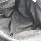 Bottega Veneta Intrecciato Leather Boston Shoulder Bag Black — view 6