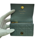 Dior Card Case Coin Purse Era Holder Business Caro Cannage CD Clasp — view 5