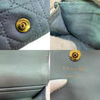 Dior Card Case Coin Purse Era Holder Business Caro Cannage CD Clasp — view 7