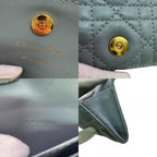Dior Card Case Coin Purse Era Holder Business Caro Cannage CD Clasp — view 8