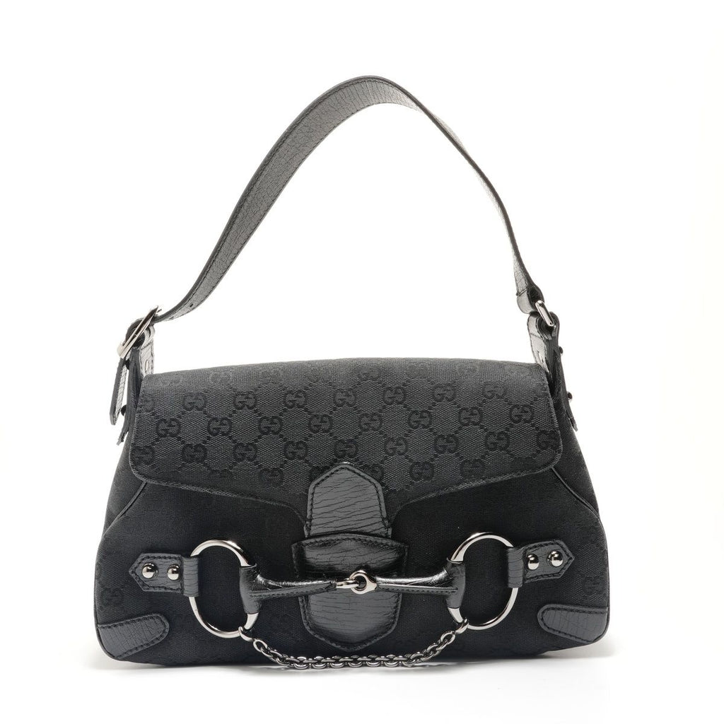 Gucci Shoulder Bag Horsebit GG Canvas