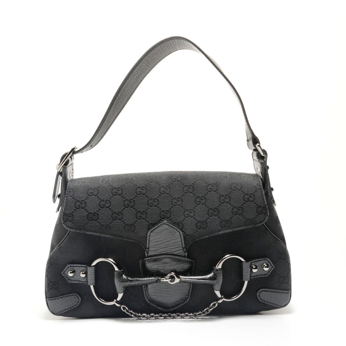 Gucci Shoulder Bag Horsebit GG Canvas