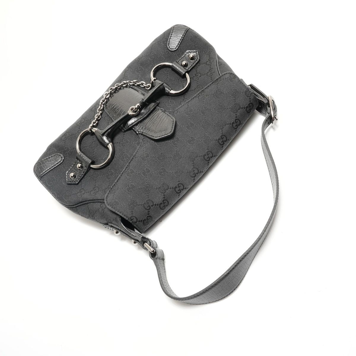Gucci Shoulder Bag Horsebit GG Canvas — view 8