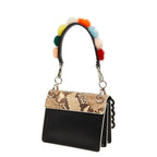 Fendi Canai Mini Chain Shoulder Bag 2-Way Black Brown Leather — view 2
