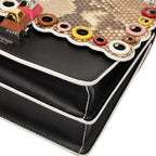 Fendi Canai Mini Chain Shoulder Bag 2-Way Black Brown Leather — view 4