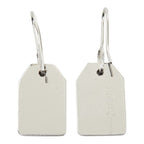 Dior Logo Plate Earrings Silver Black Metal — view 3