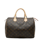 Louis Vuitton Monogram Speedy 30 Vintage Mini Boston Bag Brown Leather