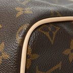 Louis Vuitton Monogram Speedy 30 Vintage Mini Boston Bag Brown Leather — view 6