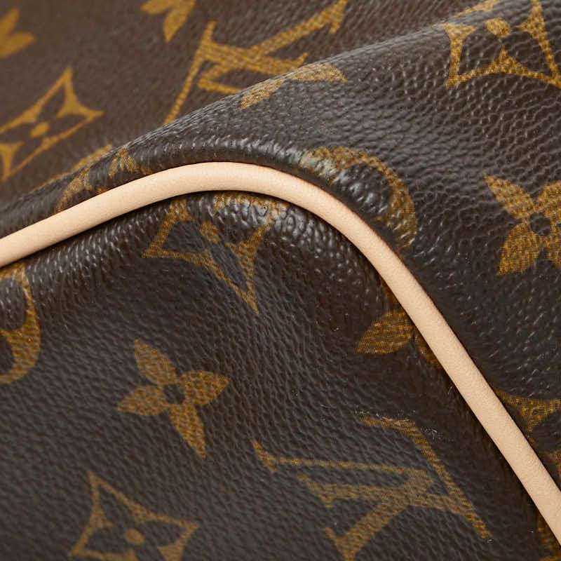 Louis Vuitton Monogram Speedy 30 Vintage Mini Boston Bag Brown Leather — view 7