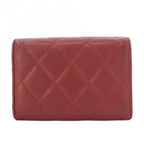 Chanel Quilted Trifold Wallet CC Logo Leather Pink KH — view 3