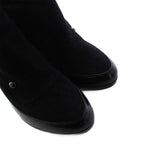 Fendi Long Boots Suede Logo Button 36.5 Black TK — view 3