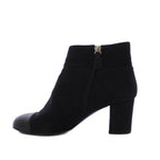 Chanel Short Boots CC Logo Suede Side Zipper 36c Black TK — view 3