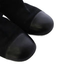 Chanel Short Boots CC Logo Suede Side Zipper 36c Black TK — view 4