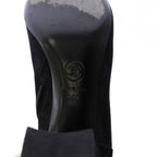 Chanel Short Boots CC Logo Suede Side Zipper 36c Black TK — view 8