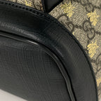 Gucci GG Pattern Backpack Bee Print Supreme Beige Black — view 4