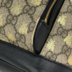 Gucci GG Pattern Backpack Bee Print Supreme Beige Black — view 5