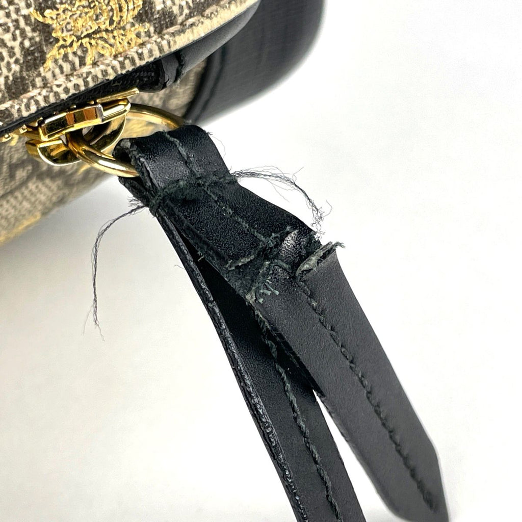 Gucci GG Pattern Backpack Bee Print Supreme Beige Black — view 6