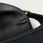 Gucci GG Pattern Shoulder Bag Tiger Head Canvas Black — view 7