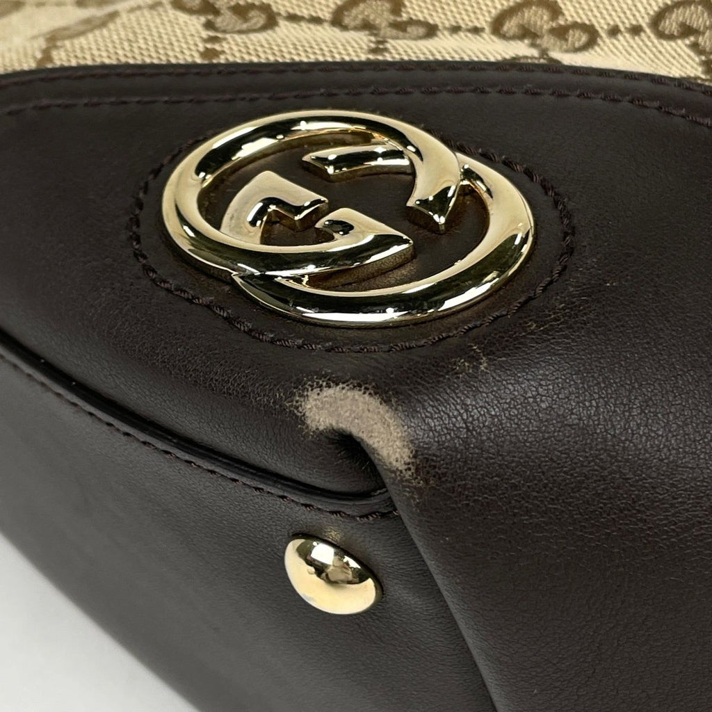 Gucci New Brit Tote GG Pattern Canvas Brown — view 3
