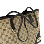 Gucci New Brit Tote GG Pattern Canvas Brown — view 8