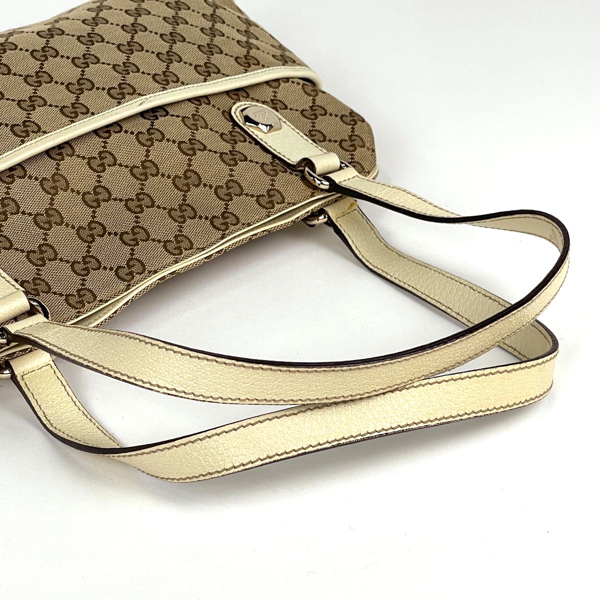 Gucci GG Pattern Tote Canvas Beige Ivory — view 8