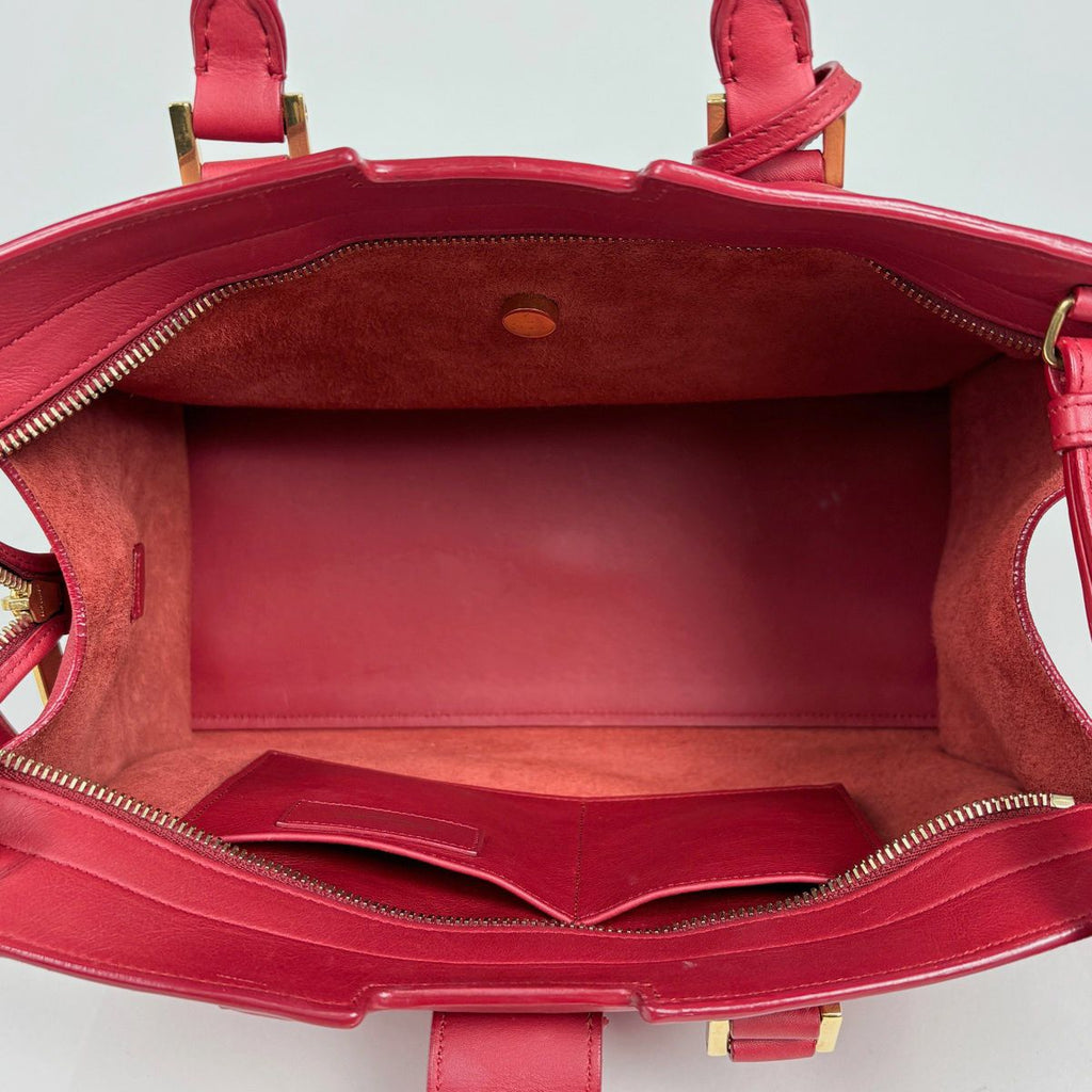 Saint Laurent Petit Cabas Handbag 2-Way Line Leather — view 8