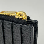 Saint Laurent Monogram Fragment Zip Card Case Leather Black — view 5