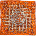 Hermes Carre 90 Mosaic 24 Scarf Silk Orange