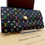 Louis Vuitton Multicolor Sarah Wallet Monogram Black Case Handbag