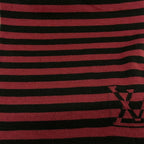 Louis Vuitton Scarf Bordeaux Dark Brown Border Cotton Cashmere — view 4