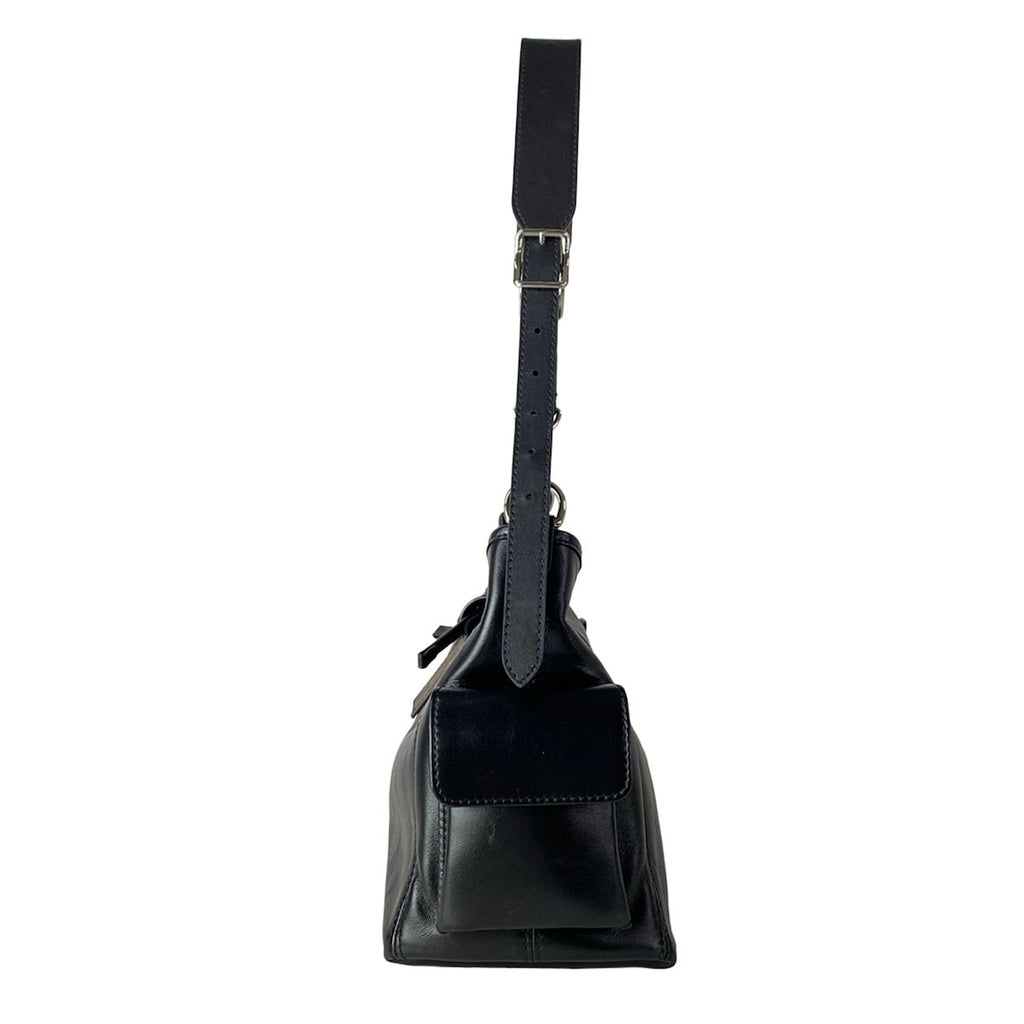 Louis Vuitton Shoulder Bag Carry-o-lucky PM Noir Leather — view 4