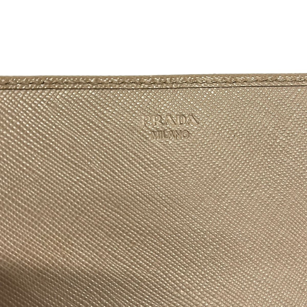 Prada Wallet Beige Shoulder Strap Removable Leather — view 6
