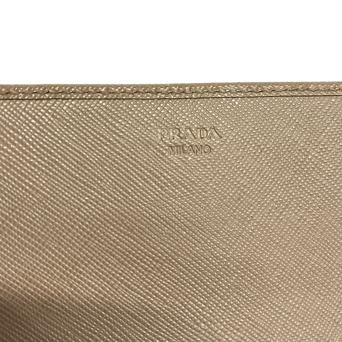 Prada Wallet Beige Shoulder Strap Removable Leather — view 6