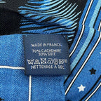 Hermes Shawl Navy Black Bear Cashmere Silk Scarf — view 3