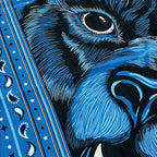 Hermes Shawl Navy Black Bear Cashmere Silk Scarf — view 5